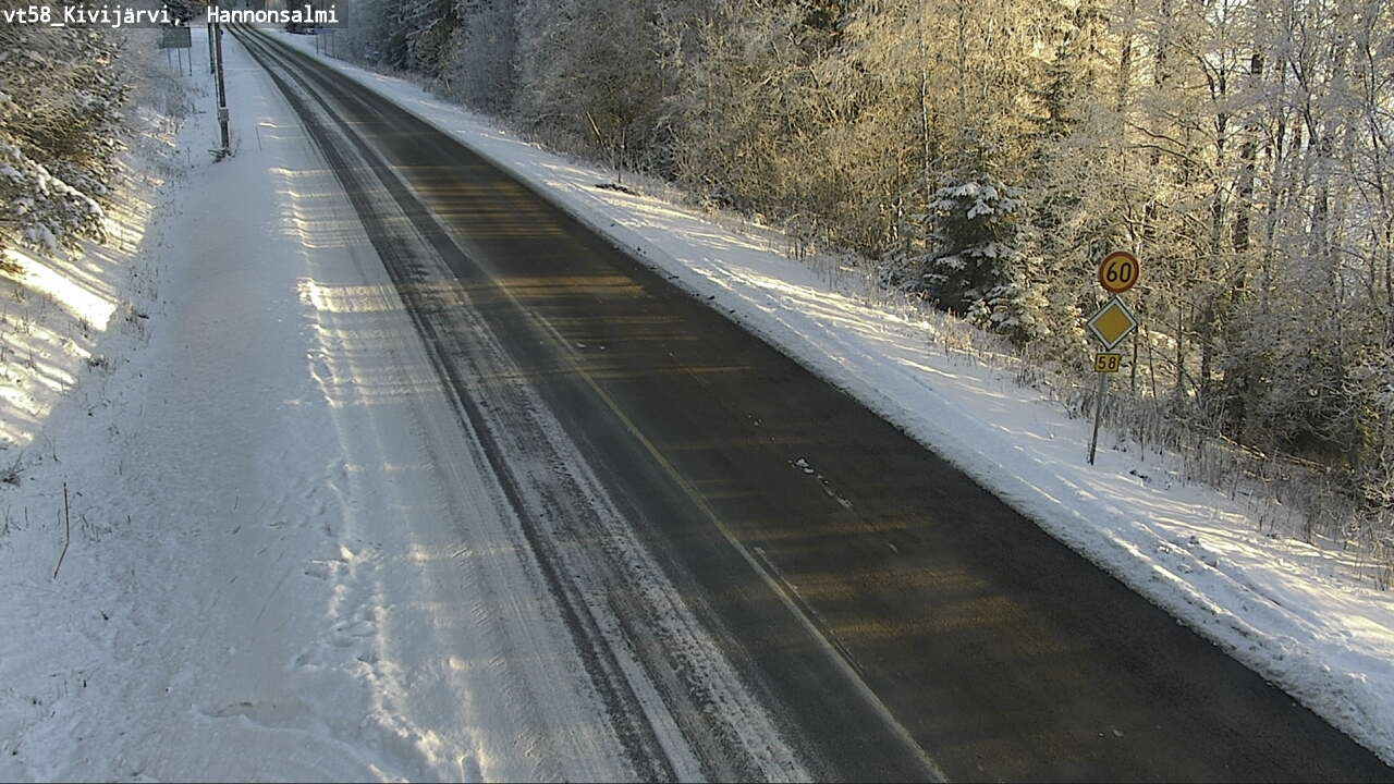 Weather Camera Image Road 58 Kivijärvi, Hannonsalmi, Kivijärvi, Keski-Suomi