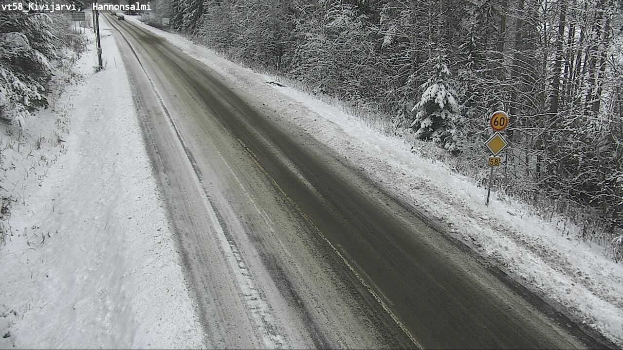 Weather Camera Image Road 58 Kivijärvi, Hannonsalmi, Kivijärvi, Keski-Suomi