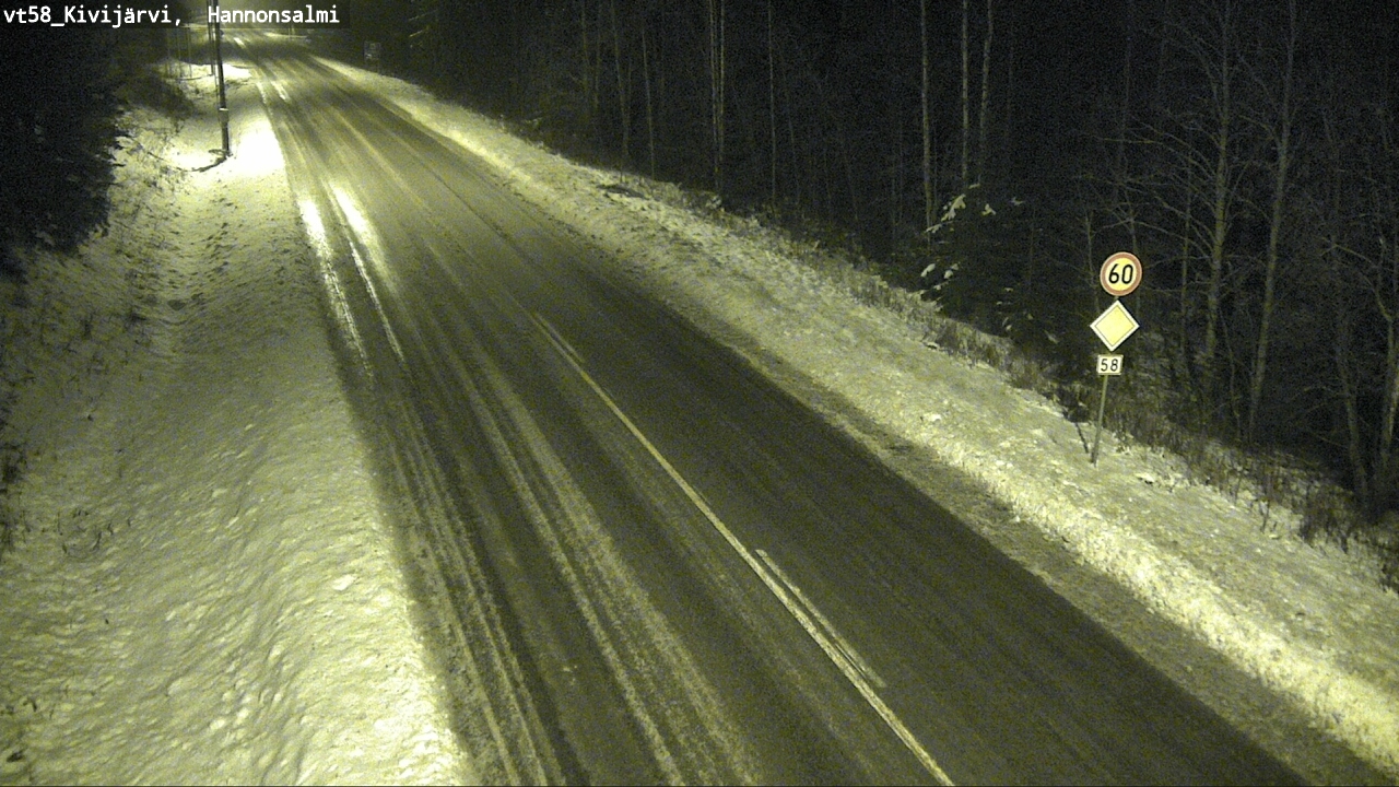 Weather Camera Image Road 58 Kivijärvi, Hannonsalmi, Kivijärvi, Keski-Suomi