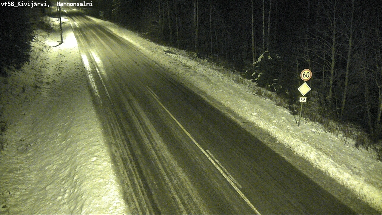 Weather Camera Image Road 58 Kivijärvi, Hannonsalmi, Kivijärvi, Keski-Suomi