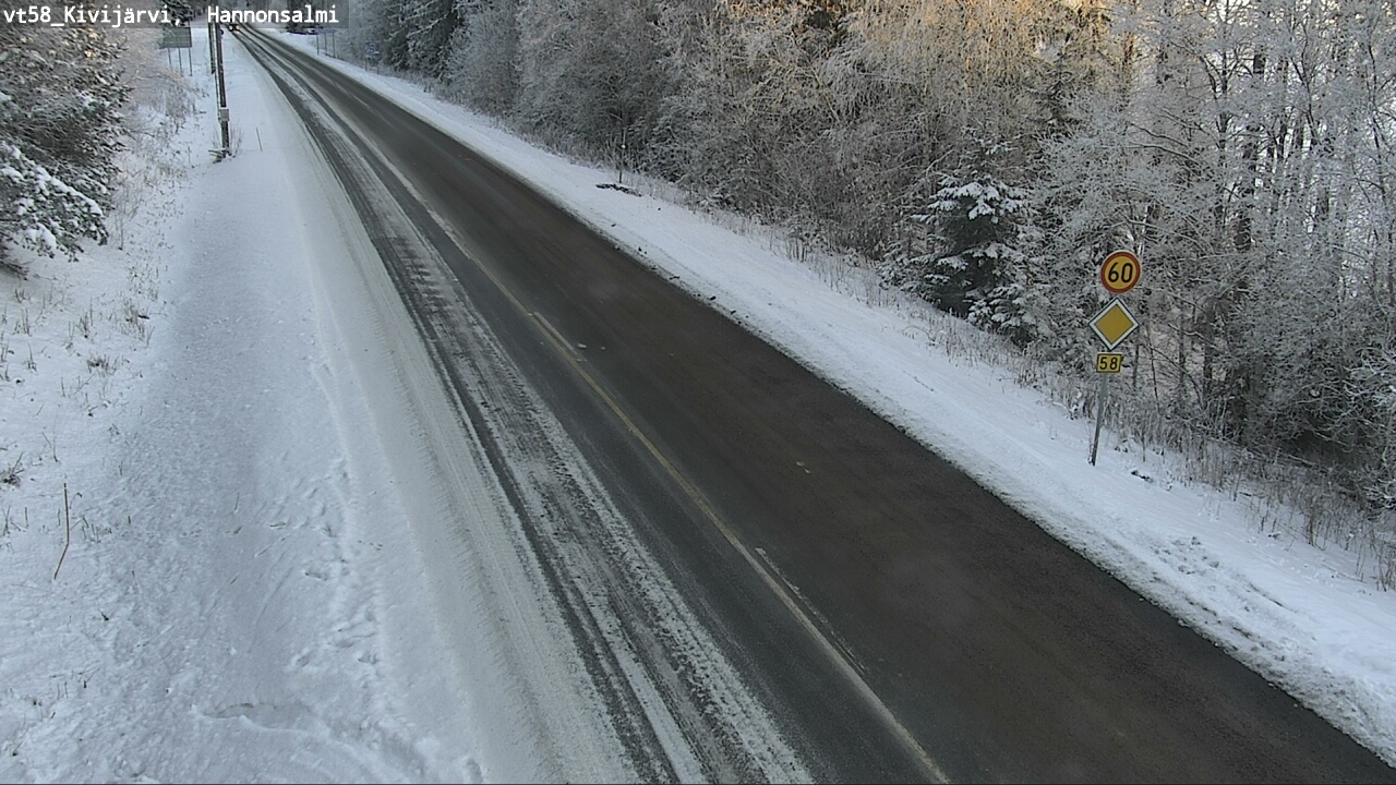 Weather Camera Image Road 58 Kivijärvi, Hannonsalmi, Kivijärvi, Keski-Suomi