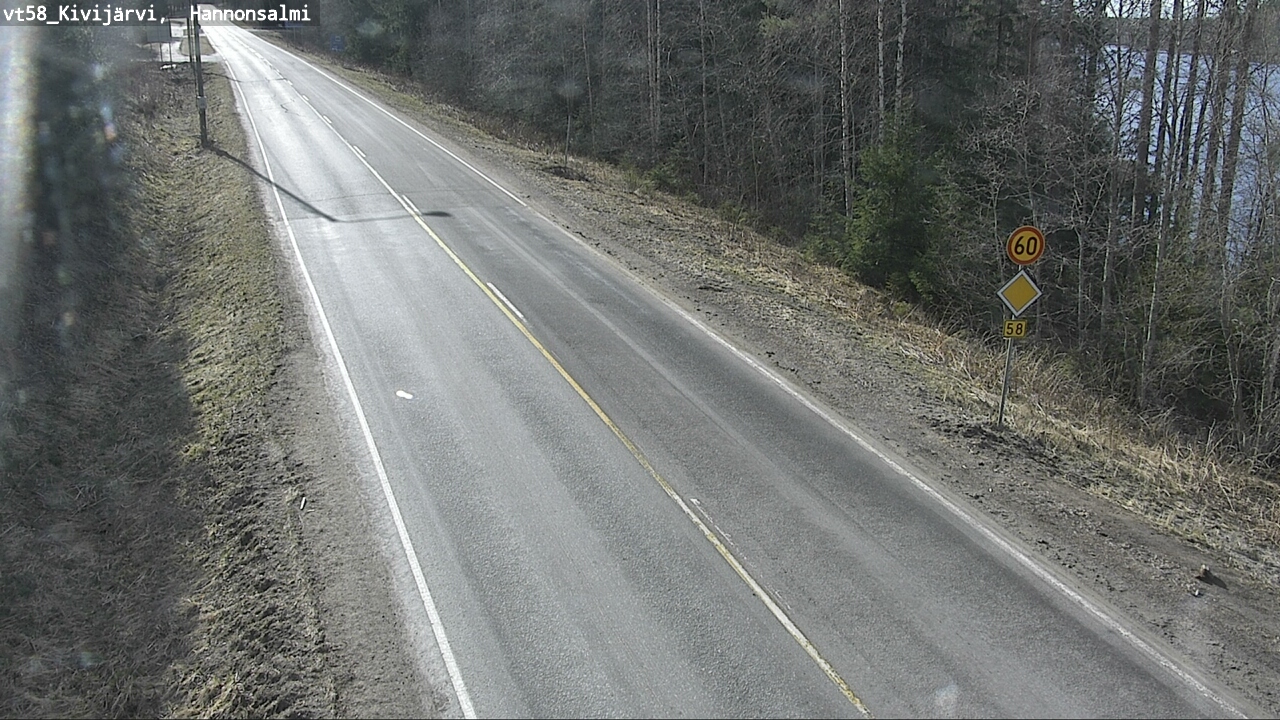 Weather Camera Image Road 58 Kivijärvi, Hannonsalmi, Kivijärvi, Keski-Suomi