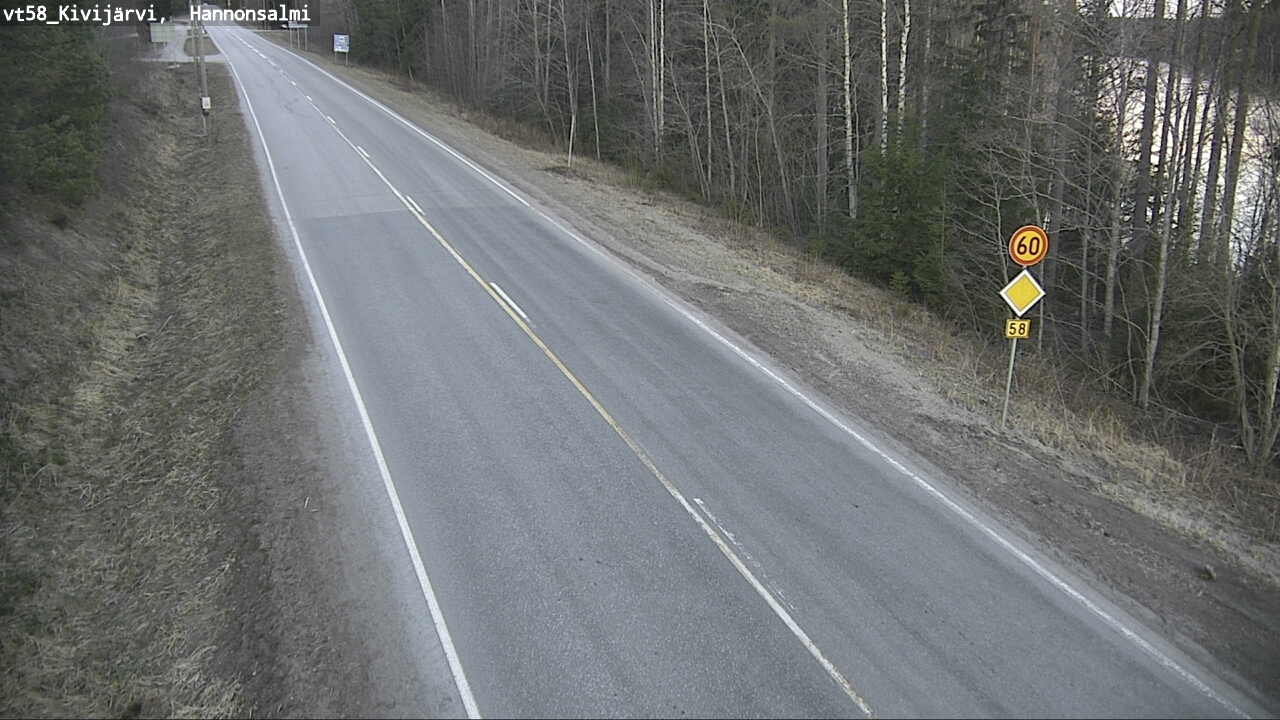 Weather Camera Image Road 58 Kivijärvi, Hannonsalmi, Kivijärvi, Keski-Suomi