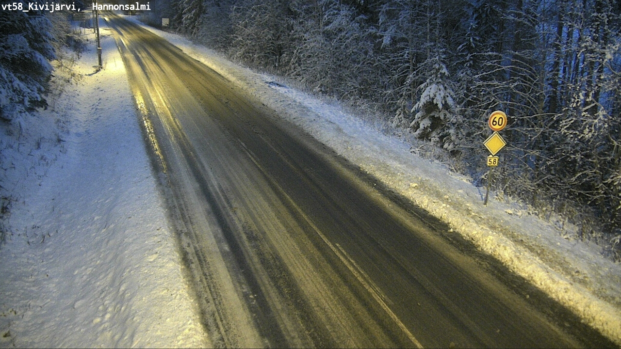 Weather Camera Image Road 58 Kivijärvi, Hannonsalmi, Kivijärvi, Keski-Suomi
