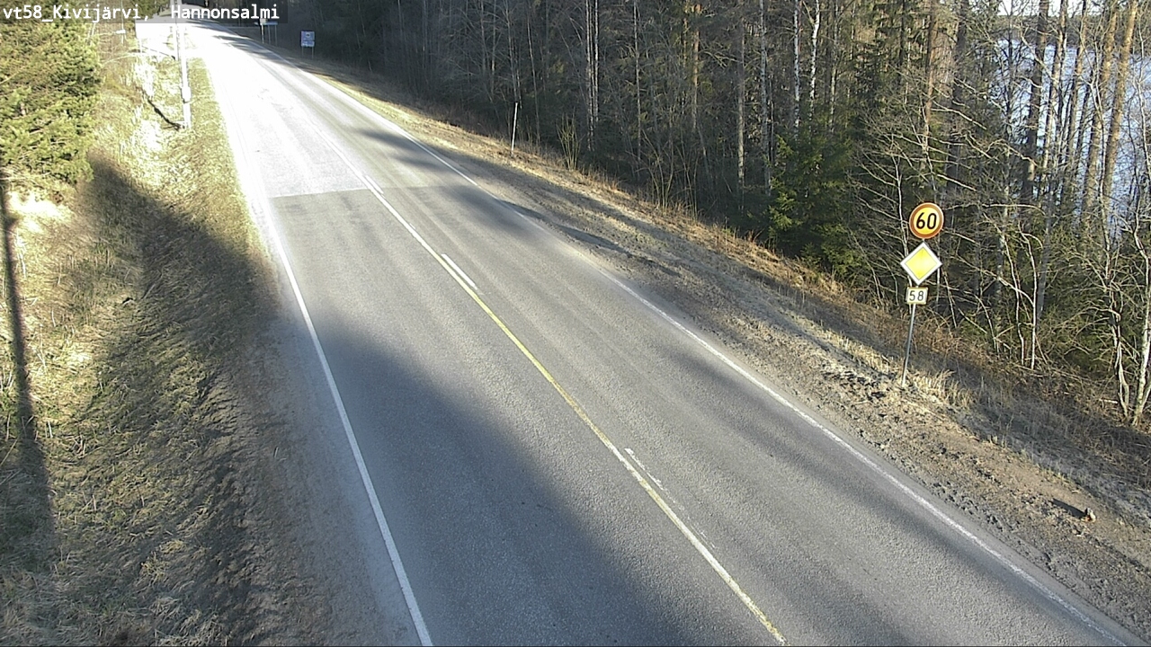 Weather Camera Image Road 58 Kivijärvi, Hannonsalmi, Kivijärvi, Keski-Suomi