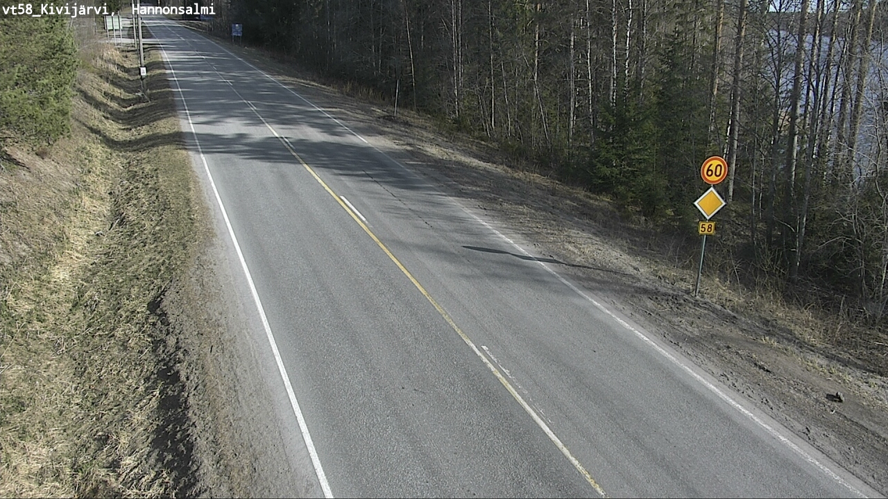 Weather Camera Image Road 58 Kivijärvi, Hannonsalmi, Kivijärvi, Keski-Suomi