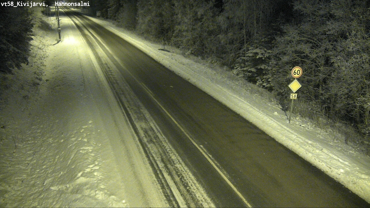 Weather Camera Image Road 58 Kivijärvi, Hannonsalmi, Kivijärvi, Keski-Suomi