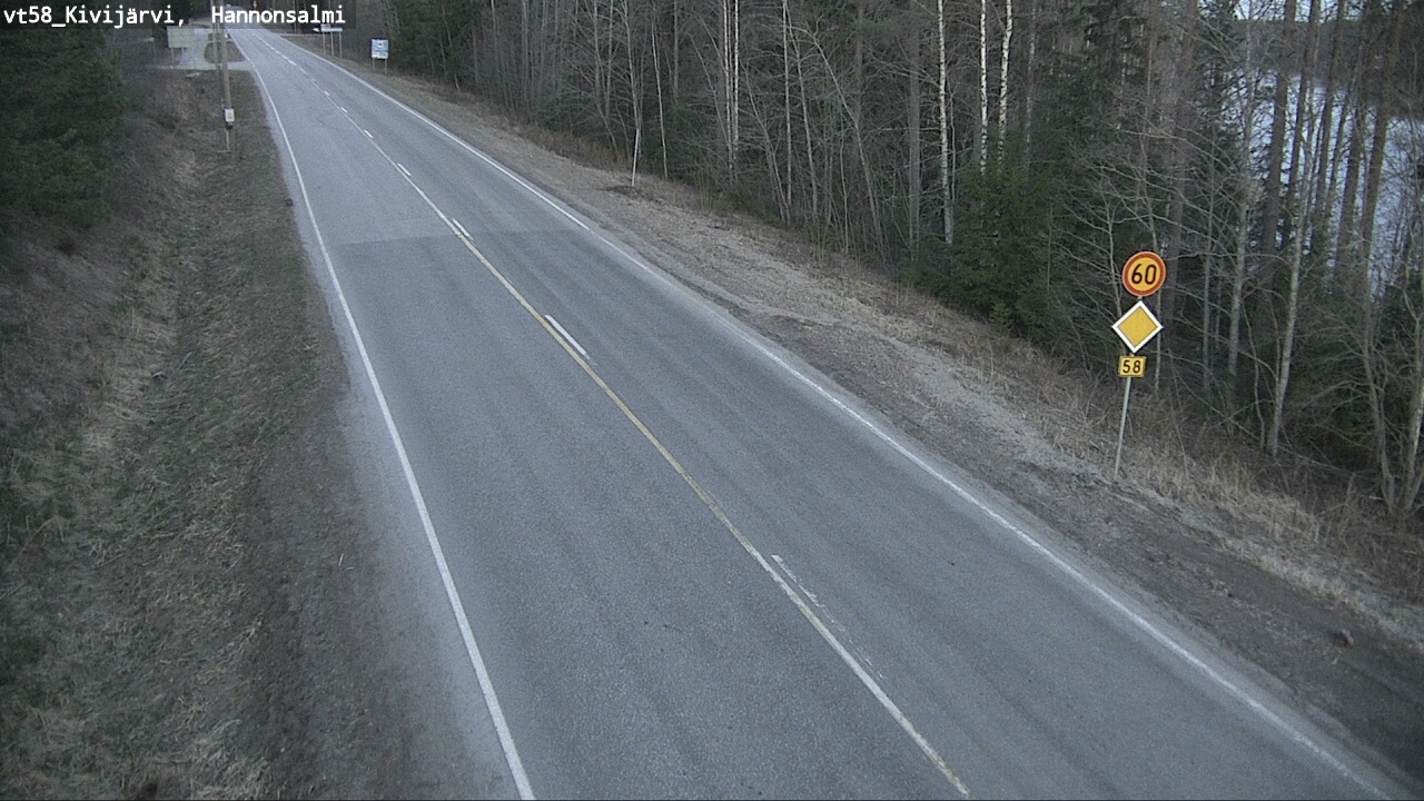 Weather Camera Image Road 58 Kivijärvi, Hannonsalmi, Kivijärvi, Keski-Suomi