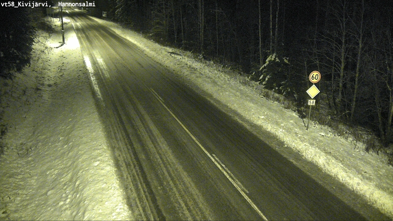 Weather Camera Image Road 58 Kivijärvi, Hannonsalmi, Kivijärvi, Keski-Suomi