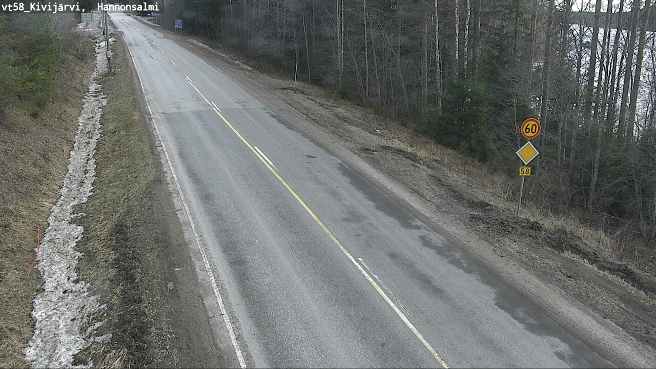Weather Camera Image Road 58 Kivijärvi, Hannonsalmi, Kivijärvi, Keski-Suomi