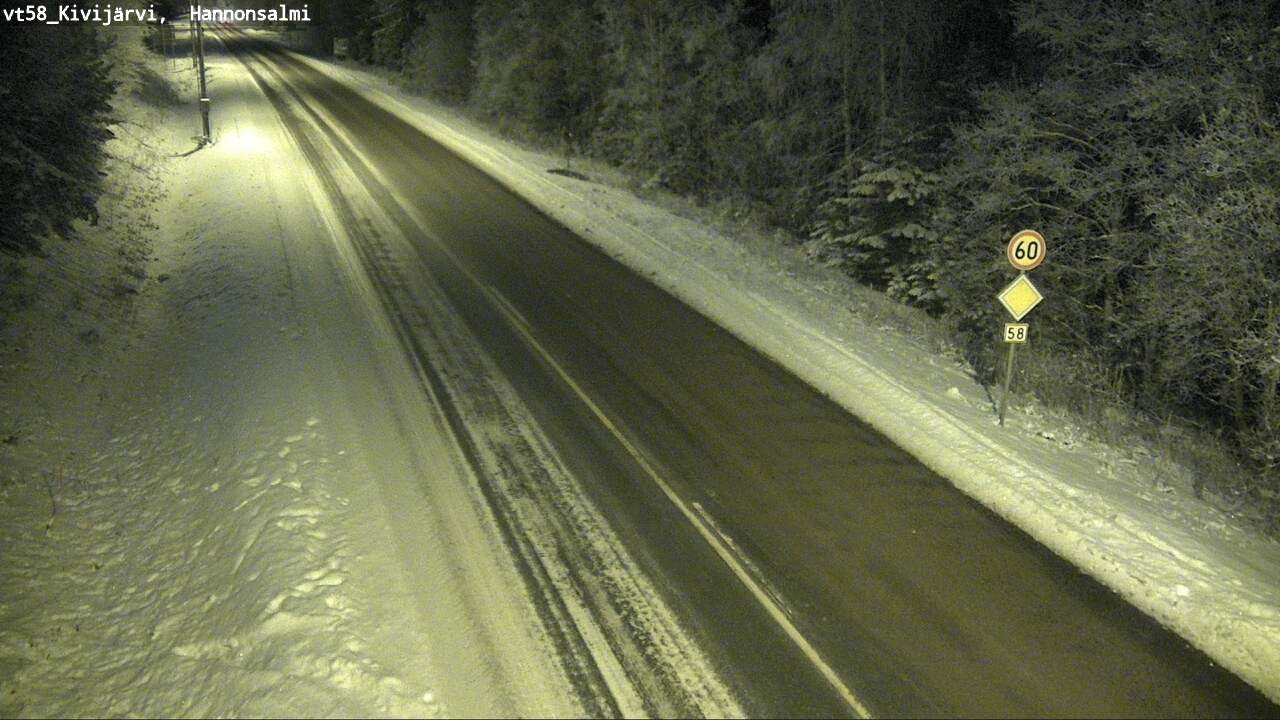 Weather Camera Image Road 58 Kivijärvi, Hannonsalmi, Kivijärvi, Keski-Suomi