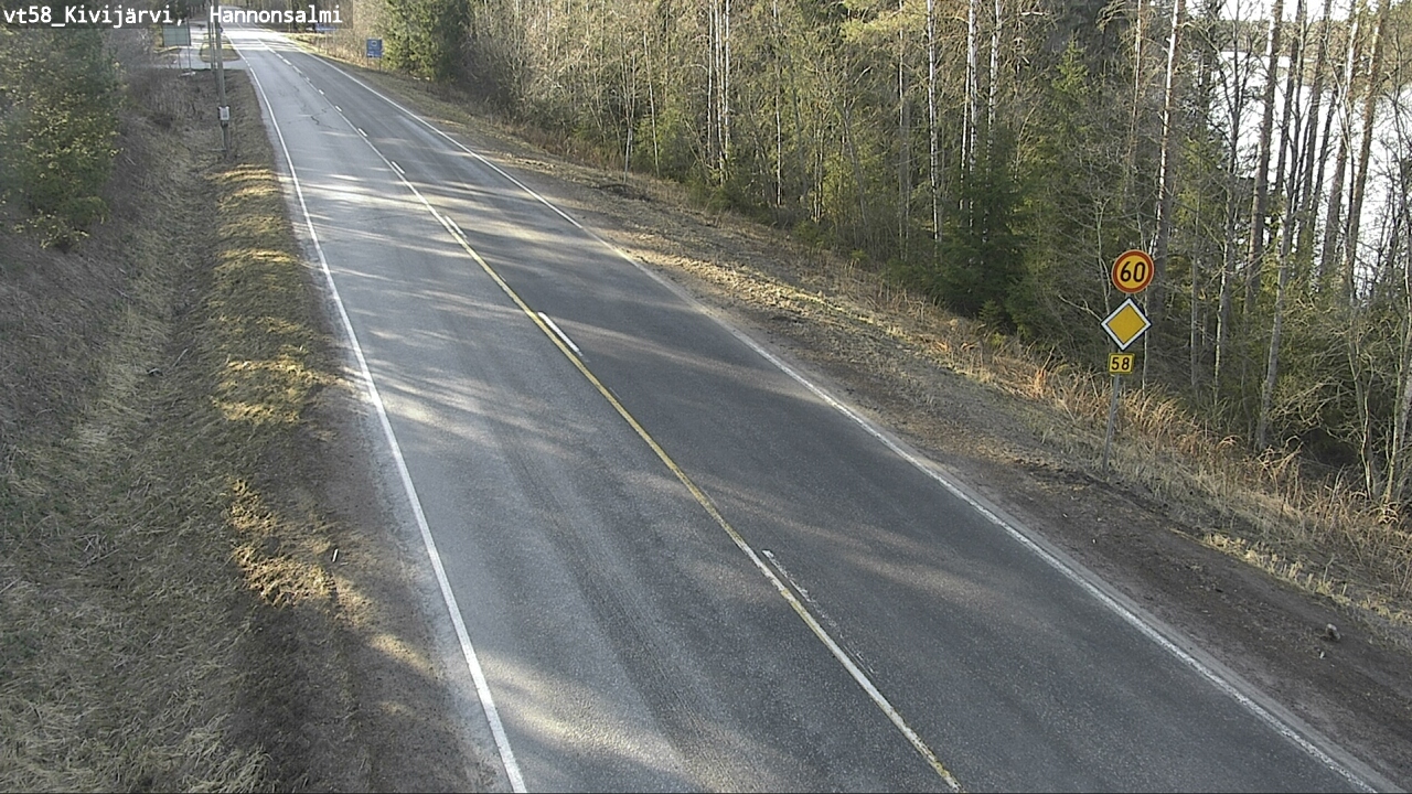 Weather Camera Image Road 58 Kivijärvi, Hannonsalmi, Kivijärvi, Keski-Suomi
