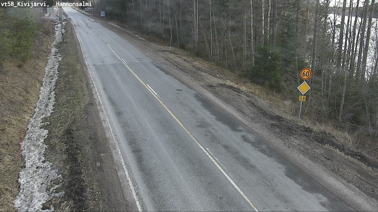 Weather Camera Image Väg 58 Kivijärvi, Hannonsalmi, Kivijärvi, Keski-Suomi