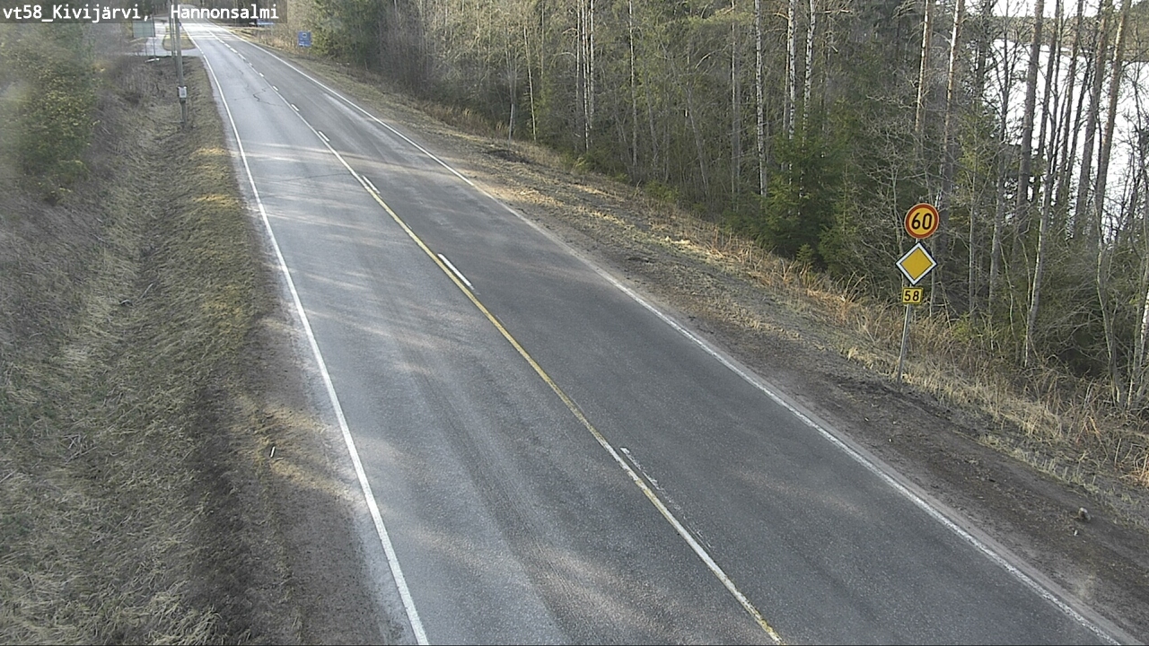 Weather Camera Image Road 58 Kivijärvi, Hannonsalmi, Kivijärvi, Keski-Suomi