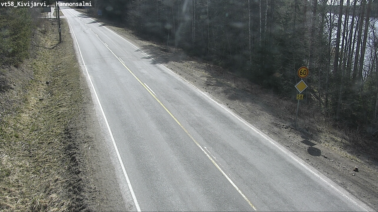 Weather Camera Image Road 58 Kivijärvi, Hannonsalmi, Kivijärvi, Keski-Suomi