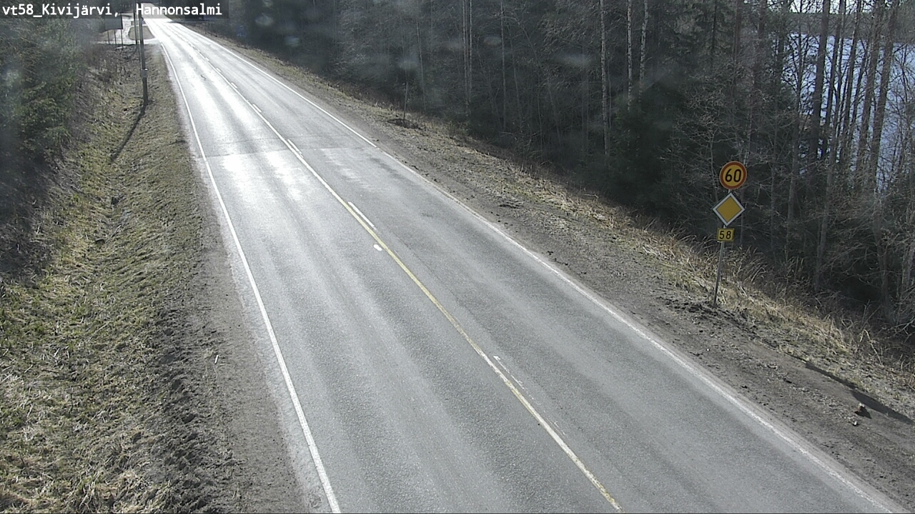 Weather Camera Image Road 58 Kivijärvi, Hannonsalmi, Kivijärvi, Keski-Suomi