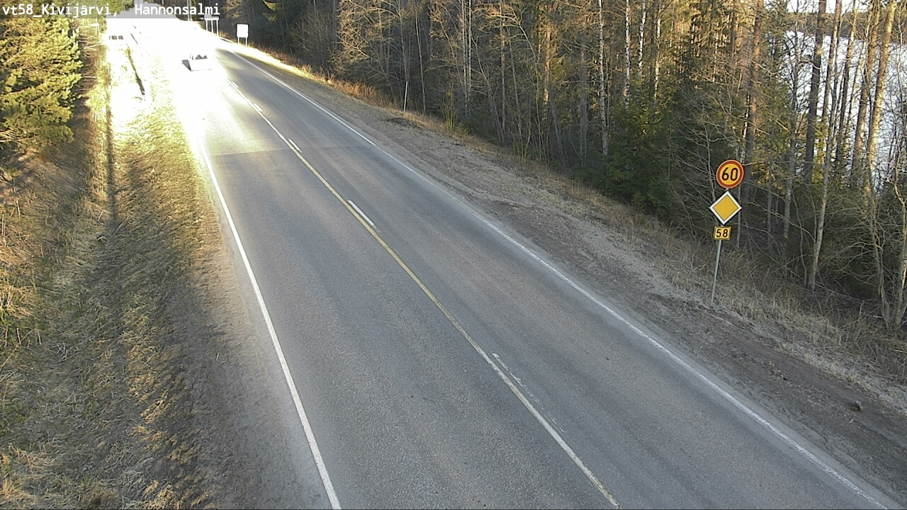Weather Camera Image Road 58 Kivijärvi, Hannonsalmi, Kivijärvi, Keski-Suomi