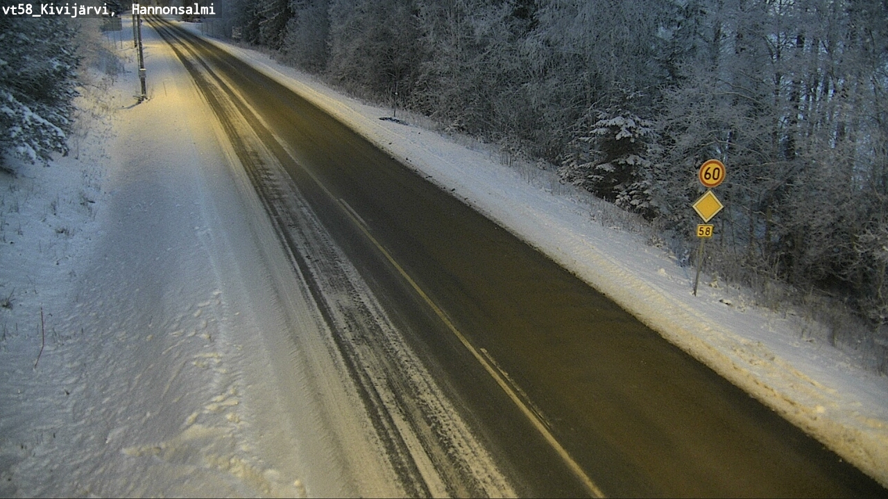 Weather Camera Image Road 58 Kivijärvi, Hannonsalmi, Kivijärvi, Keski-Suomi