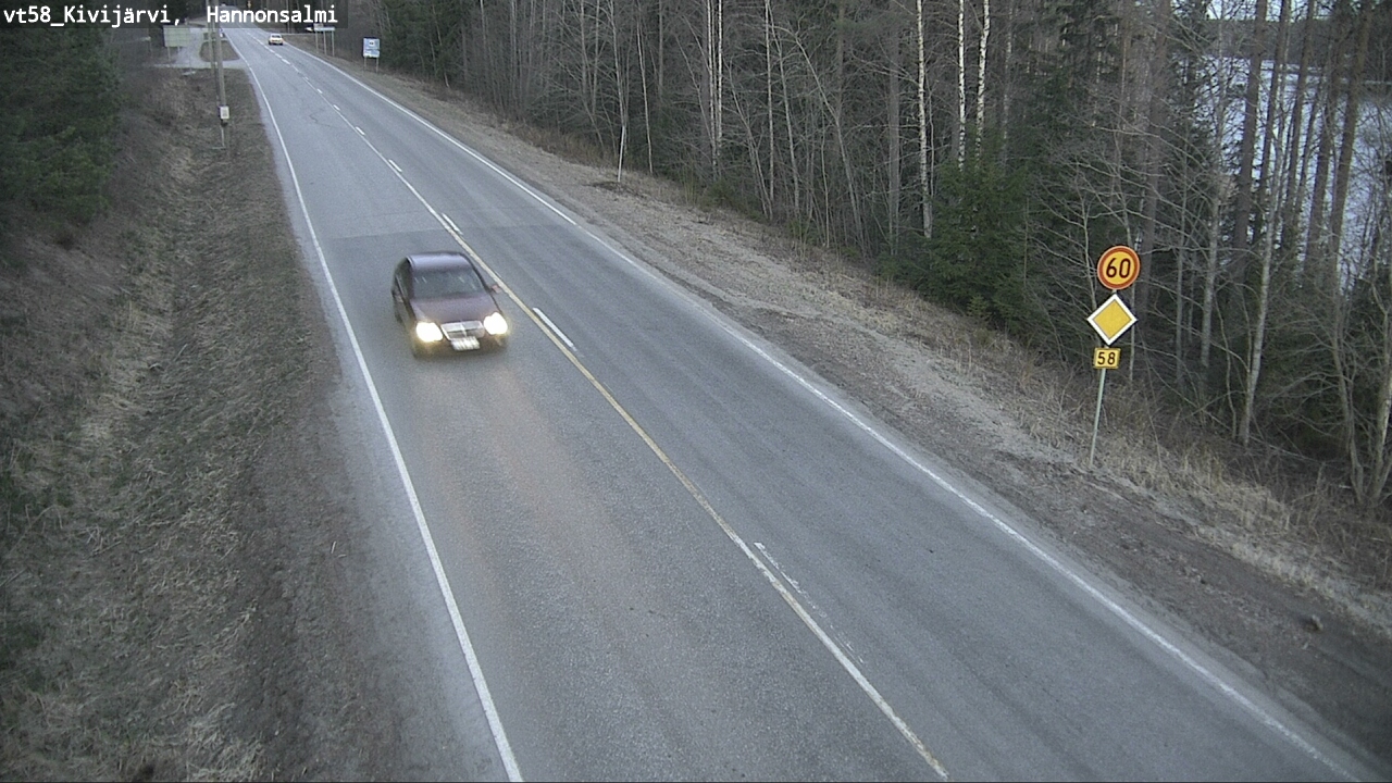 Weather Camera Image Road 58 Kivijärvi, Hannonsalmi, Kivijärvi, Keski-Suomi
