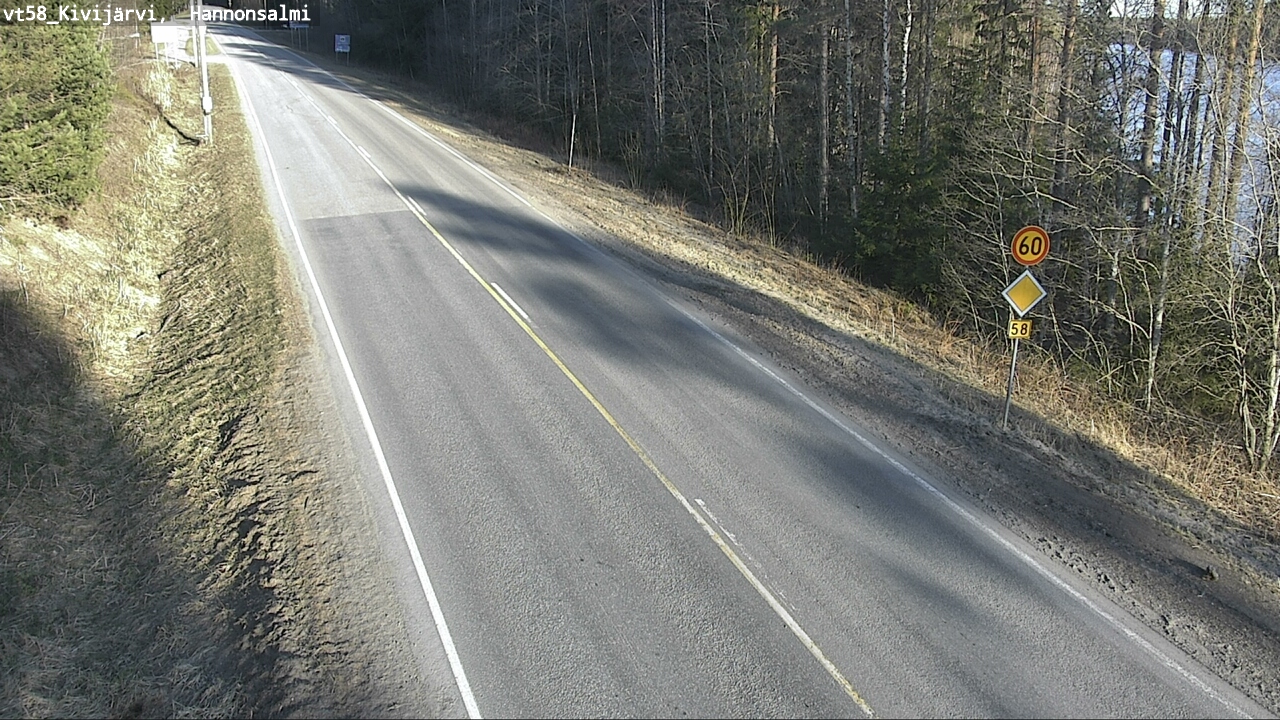 Weather Camera Image Road 58 Kivijärvi, Hannonsalmi, Kivijärvi, Keski-Suomi