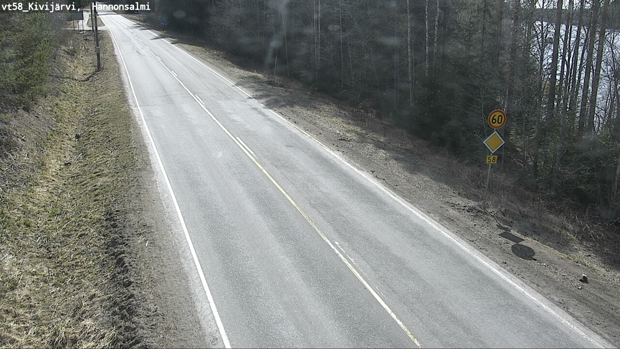 Weather Camera Image Road 58 Kivijärvi, Hannonsalmi, Kivijärvi, Keski-Suomi