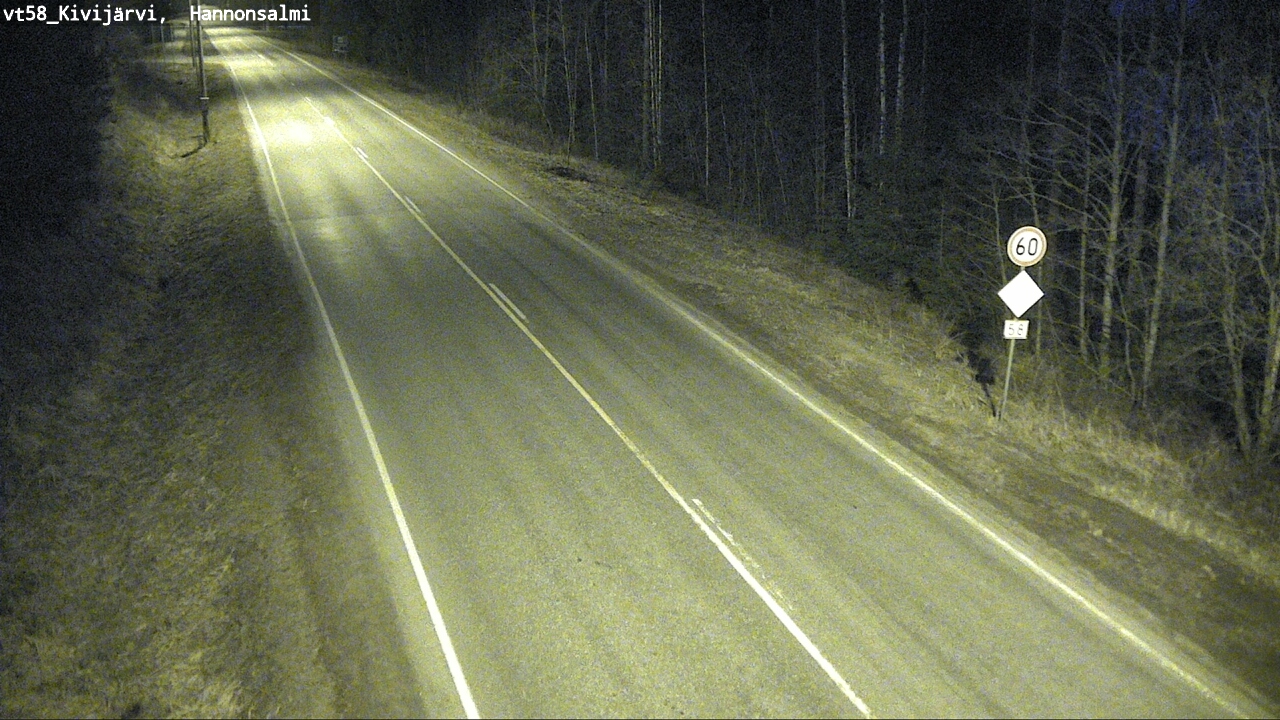 Weather Camera Image Road 58 Kivijärvi, Hannonsalmi, Kivijärvi, Keski-Suomi