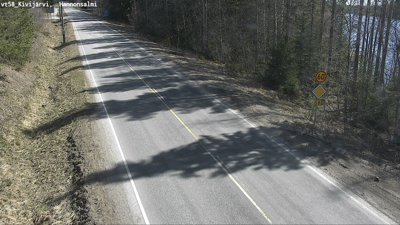 Weather Camera Image Road 58 Kivijärvi, Hannonsalmi, Kivijärvi, Keski-Suomi