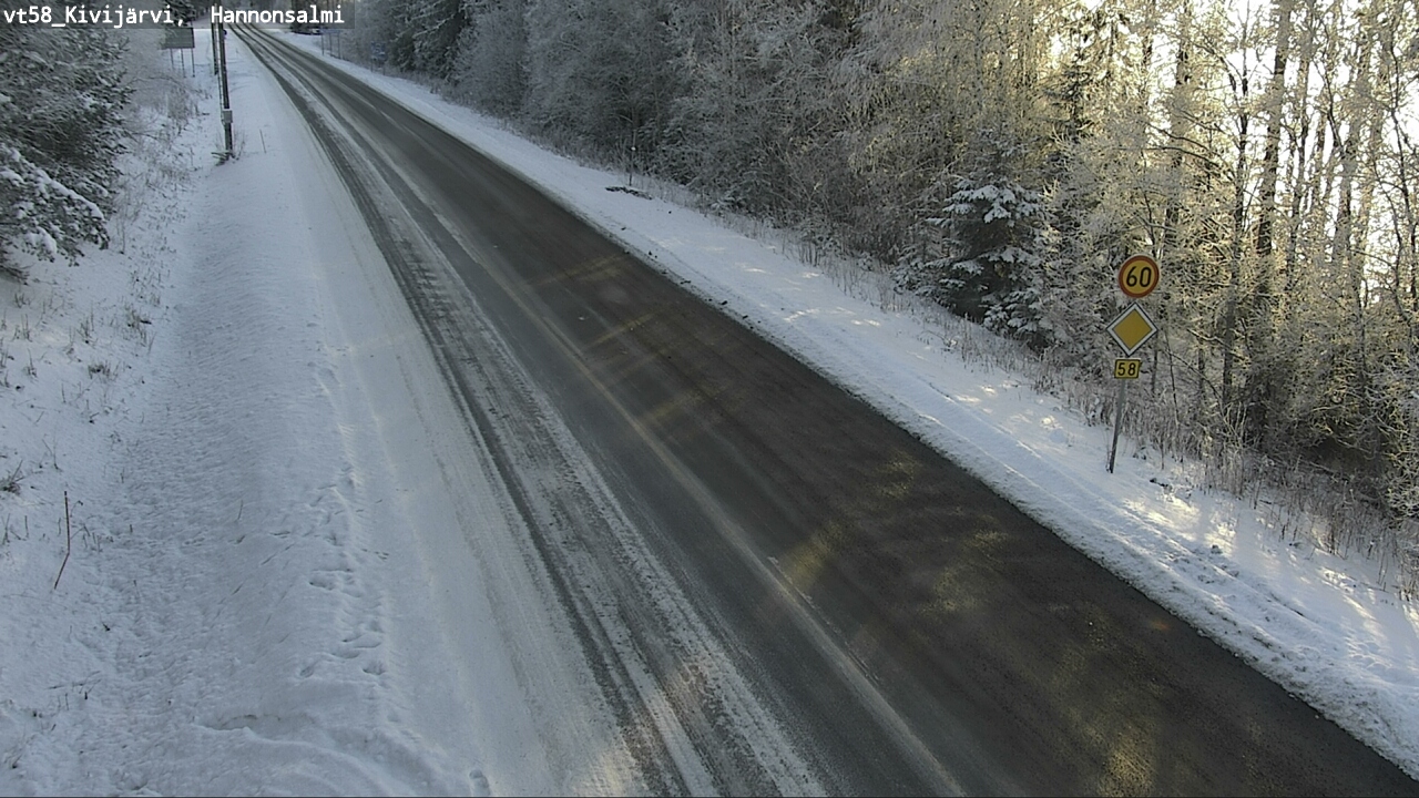 Weather Camera Image Road 58 Kivijärvi, Hannonsalmi, Kivijärvi, Keski-Suomi