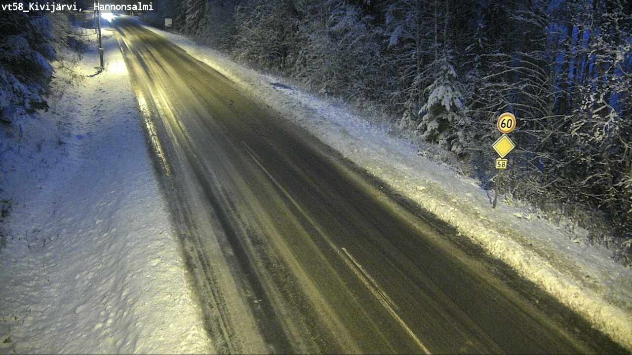 Weather Camera Image Road 58 Kivijärvi, Hannonsalmi, Kivijärvi, Keski-Suomi