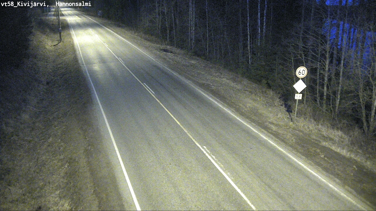 Weather Camera Image Road 58 Kivijärvi, Hannonsalmi, Kivijärvi, Keski-Suomi