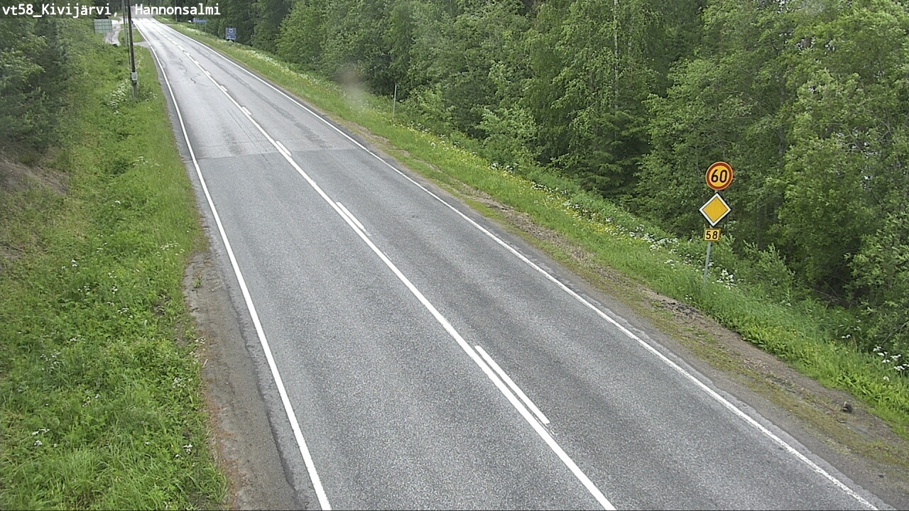 Weather Camera Image Road 58 Kivijärvi, Hannonsalmi, Kivijärvi, Keski-Suomi