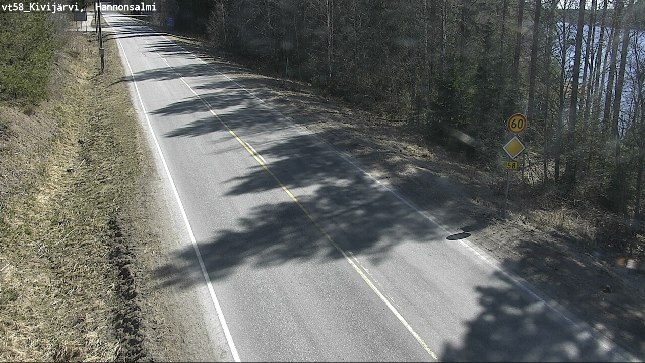 Weather Camera Image Road 58 Kivijärvi, Hannonsalmi, Kivijärvi, Keski-Suomi