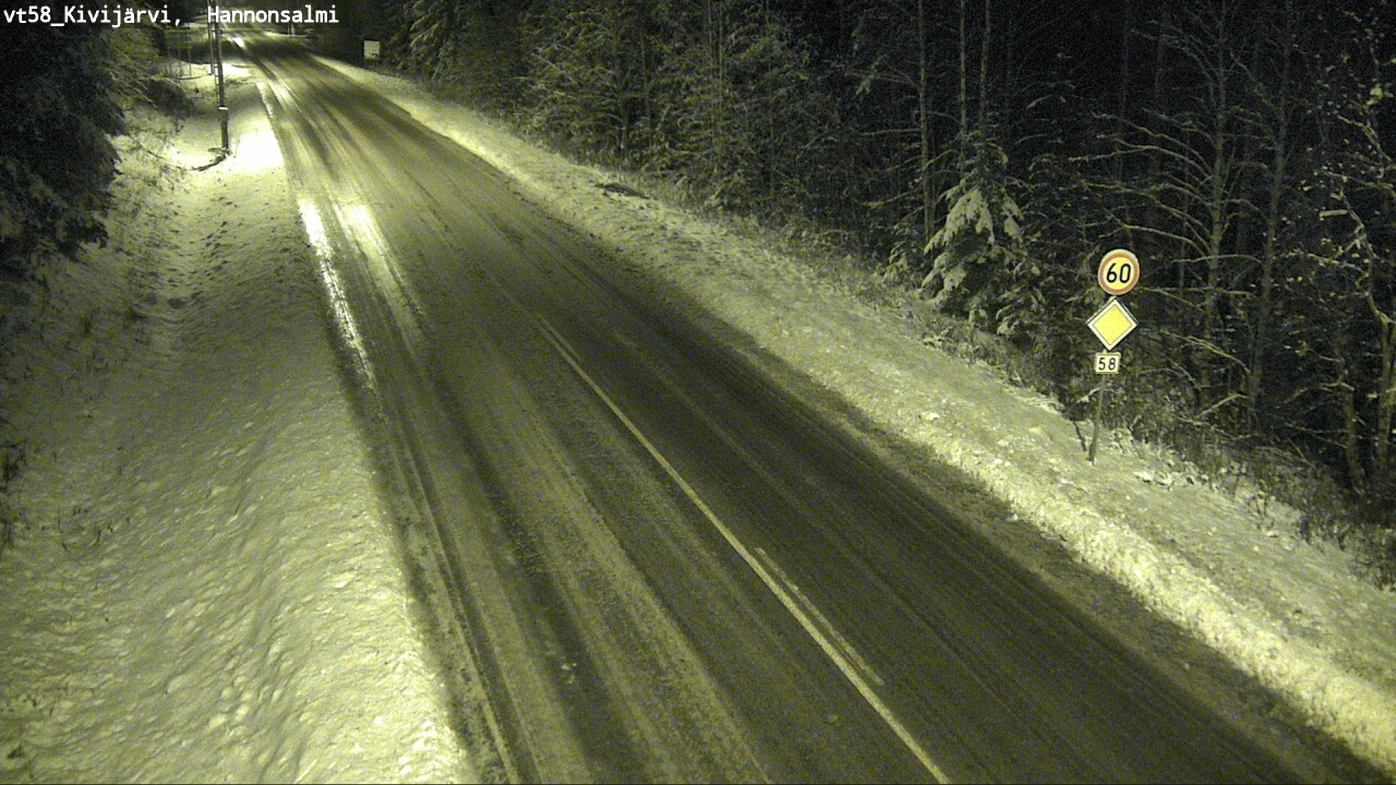 Weather Camera Image Road 58 Kivijärvi, Hannonsalmi, Kivijärvi, Keski-Suomi