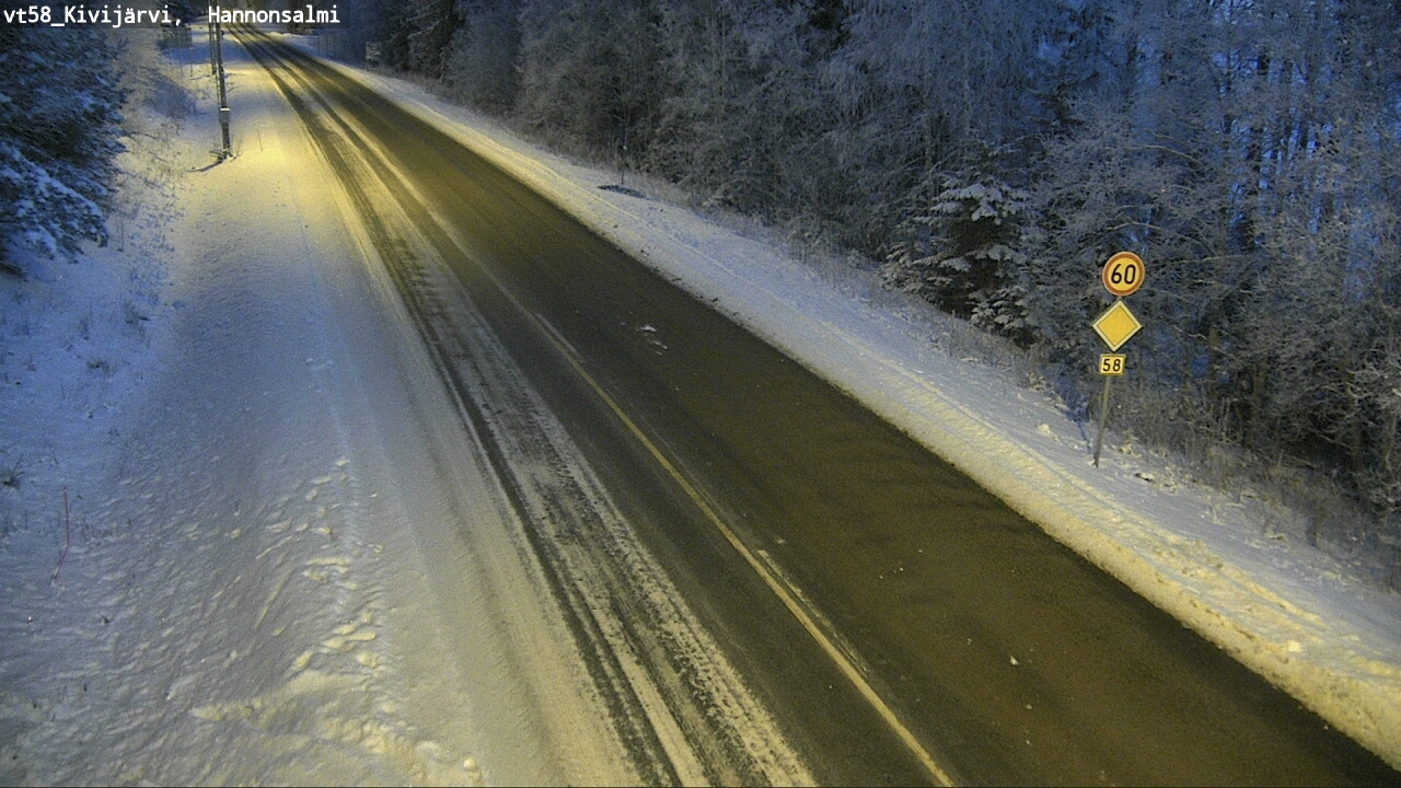 Weather Camera Image Road 58 Kivijärvi, Hannonsalmi, Kivijärvi, Keski-Suomi