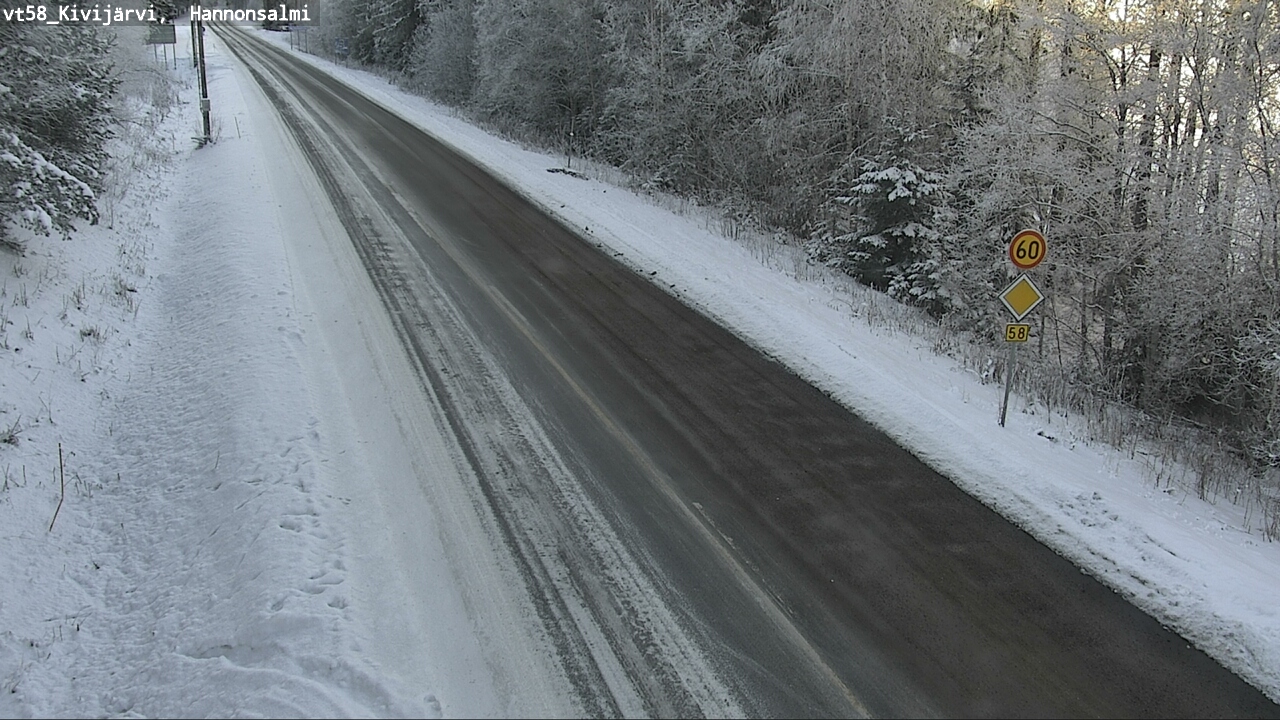 Weather Camera Image Road 58 Kivijärvi, Hannonsalmi, Kivijärvi, Keski-Suomi