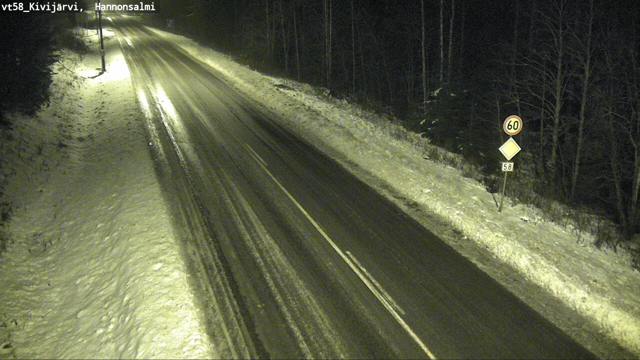 Weather Camera Image Road 58 Kivijärvi, Hannonsalmi, Kivijärvi, Keski-Suomi