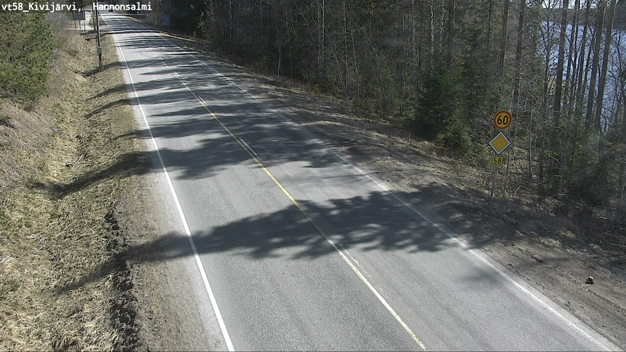 Weather Camera Image Road 58 Kivijärvi, Hannonsalmi, Kivijärvi, Keski-Suomi