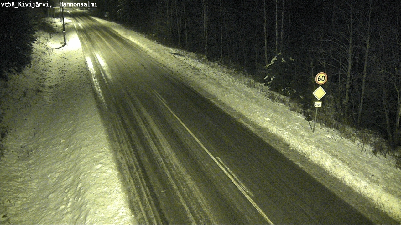 Weather Camera Image Road 58 Kivijärvi, Hannonsalmi, Kivijärvi, Keski-Suomi