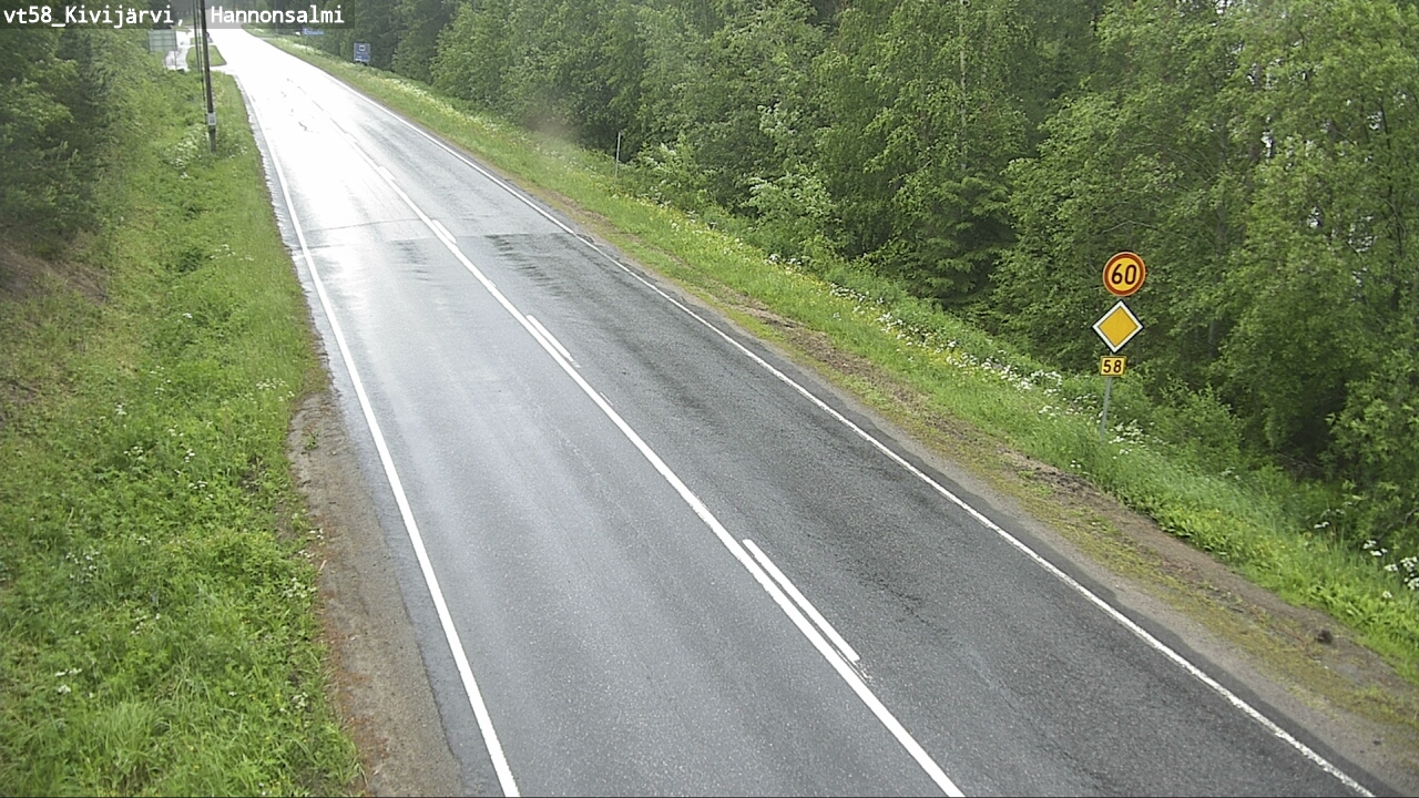Weather Camera Image Road 58 Kivijärvi, Hannonsalmi, Kivijärvi, Keski-Suomi