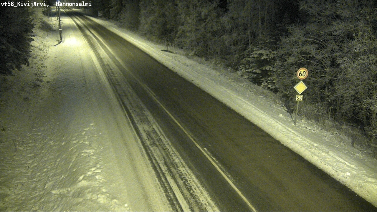 Weather Camera Image Road 58 Kivijärvi, Hannonsalmi, Kivijärvi, Keski-Suomi