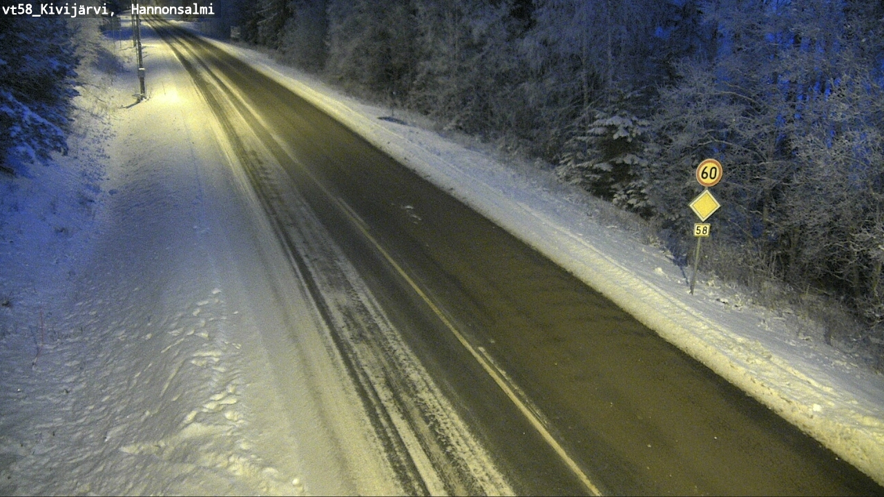 Weather Camera Image Road 58 Kivijärvi, Hannonsalmi, Kivijärvi, Keski-Suomi