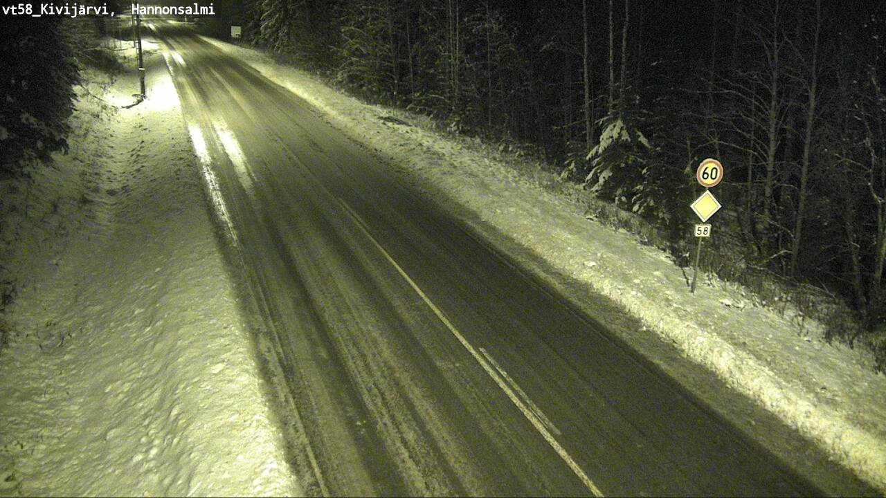 Weather Camera Image Road 58 Kivijärvi, Hannonsalmi, Kivijärvi, Keski-Suomi
