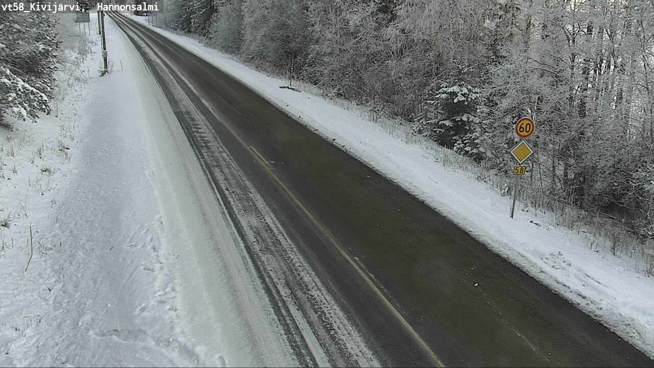 Weather Camera Image Road 58 Kivijärvi, Hannonsalmi, Kivijärvi, Keski-Suomi