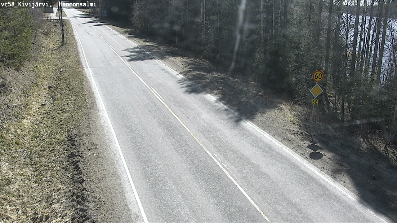 Weather Camera Image Road 58 Kivijärvi, Hannonsalmi, Kivijärvi, Keski-Suomi