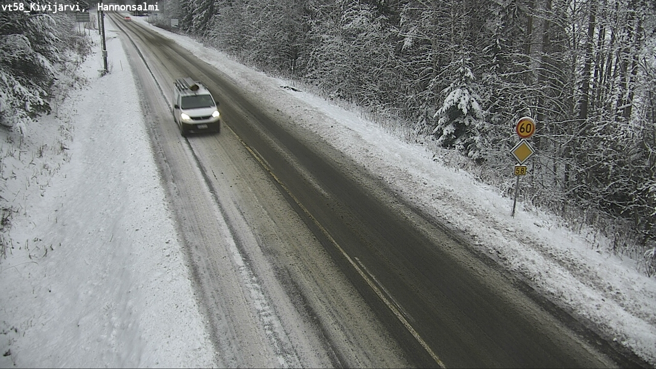 Weather Camera Image Road 58 Kivijärvi, Hannonsalmi, Kivijärvi, Keski-Suomi