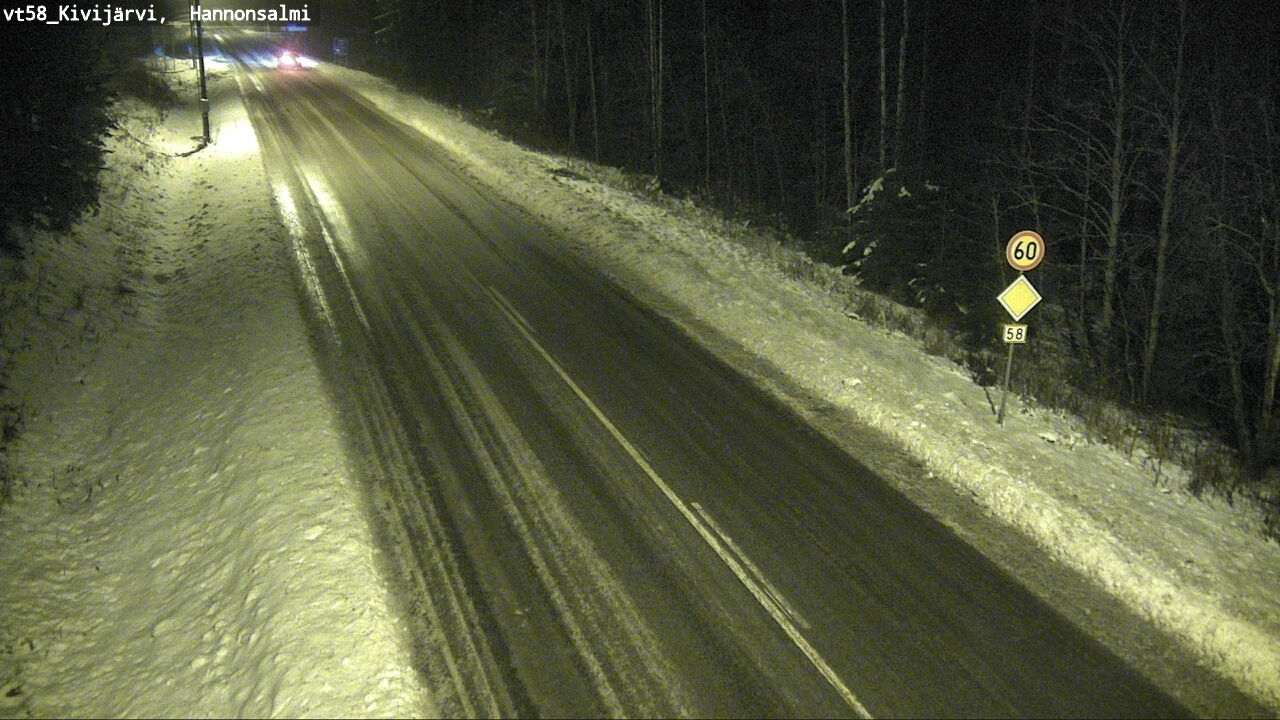 Weather Camera Image Road 58 Kivijärvi, Hannonsalmi, Kivijärvi, Keski-Suomi