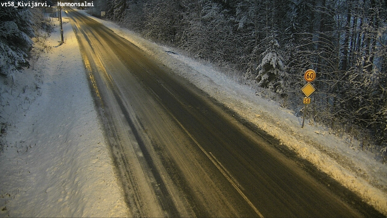 Weather Camera Image Road 58 Kivijärvi, Hannonsalmi, Kivijärvi, Keski-Suomi