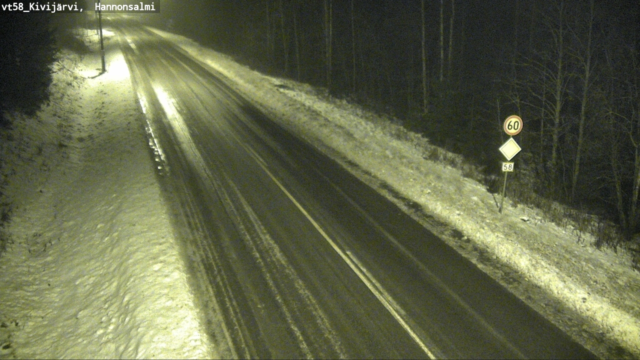 Weather Camera Image Road 58 Kivijärvi, Hannonsalmi, Kivijärvi, Keski-Suomi