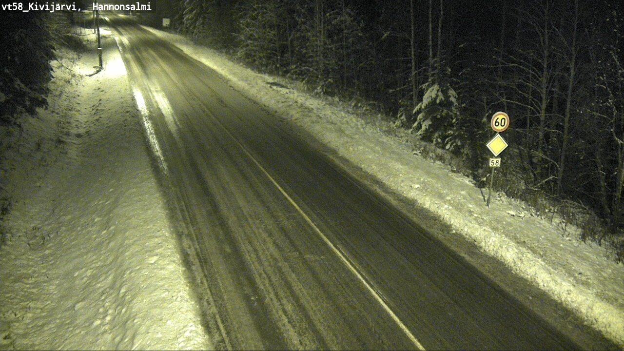 Weather Camera Image Road 58 Kivijärvi, Hannonsalmi, Kivijärvi, Keski-Suomi
