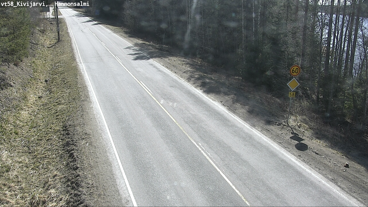 Weather Camera Image Road 58 Kivijärvi, Hannonsalmi, Kivijärvi, Keski-Suomi